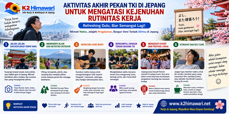 Aktivitas Akhir Pekan TKI di Jepang untuk Mengatasi Kejenuhan Rutinitas Kerja